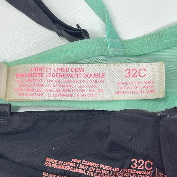 Victoria’s Secret Lot of 4 Bras Push Up Demi Lace Multicolor Women’s Size 32C - Picture 10 of 13
